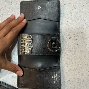 Kate Spade Key Holder Case Beige Pink key Chain